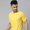 Yellow Solid Half Sleeves T-Shirt Plain T-Shirts Bushirt   