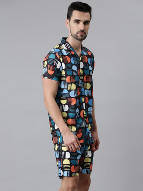 Yellow Printed Co-Ords Co-Ords Bushirt   