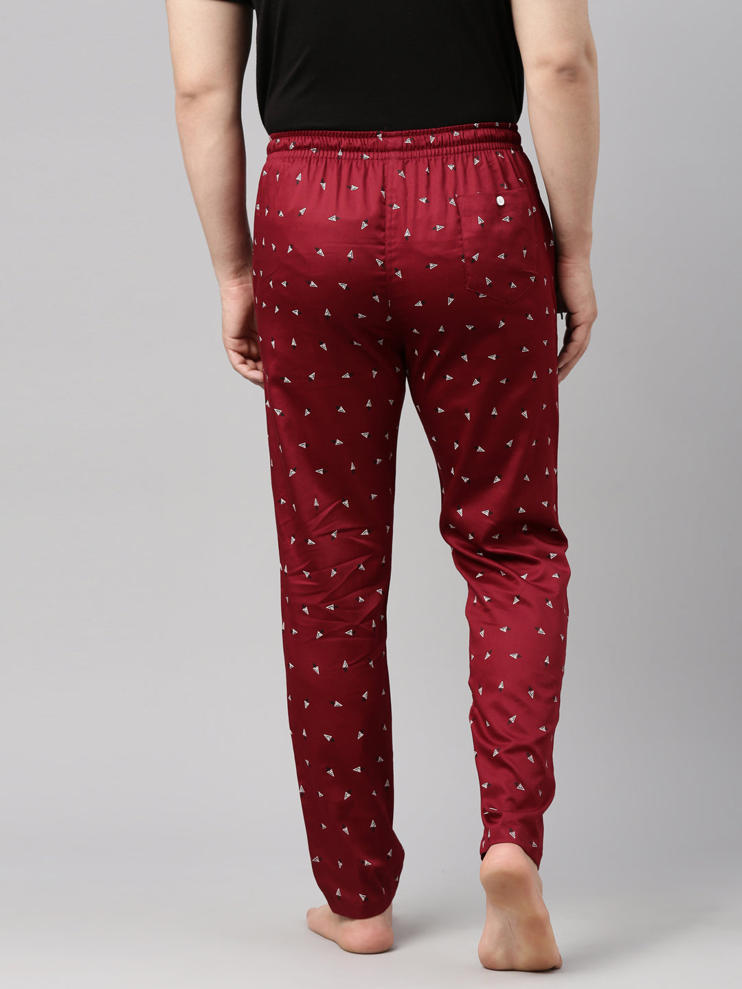 All Over Printed Maroon Pyjamas Pyjamas Bushirt   