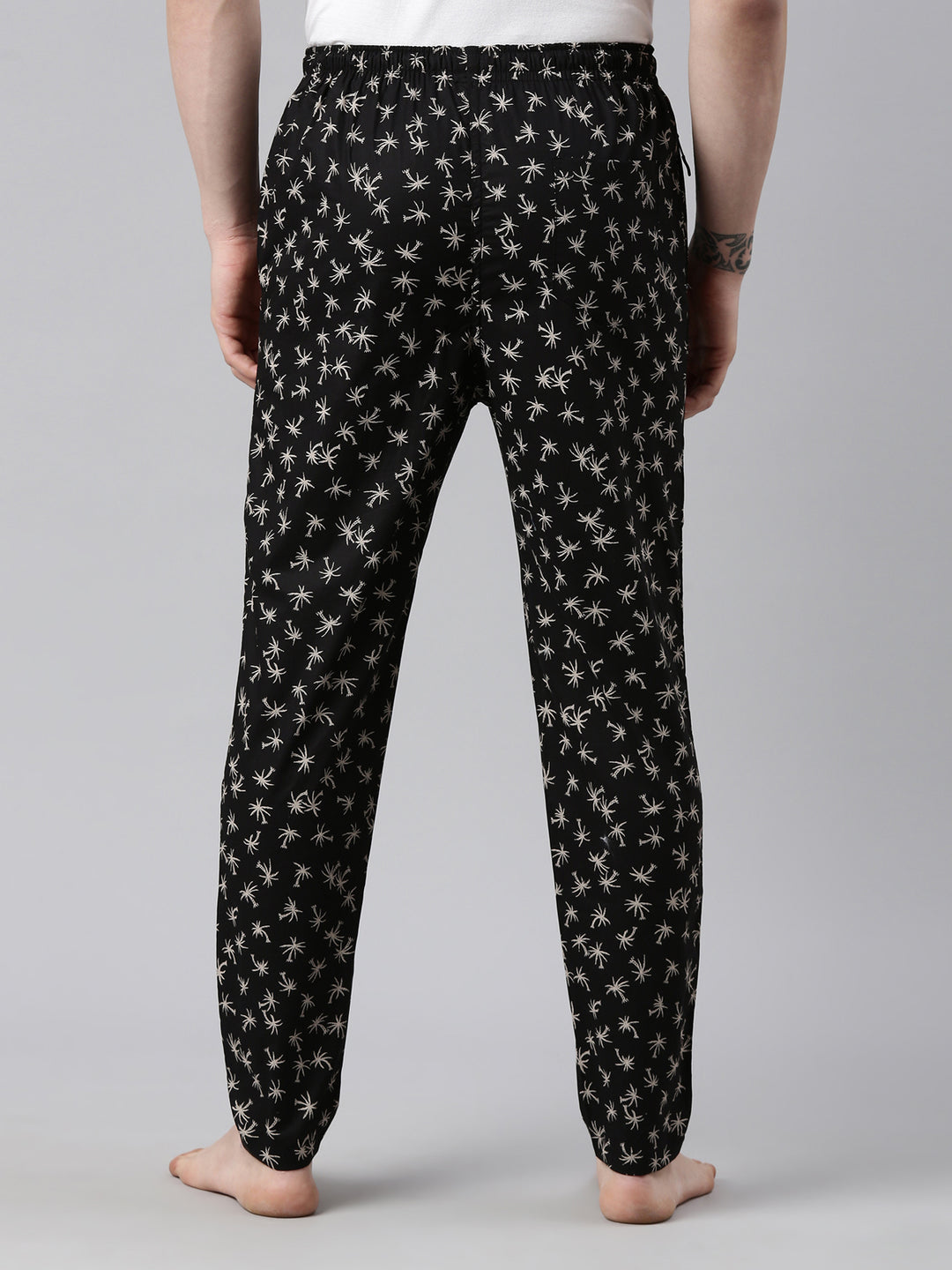 Palm Tree Black Pyjamas Pyjamas Bushirt   