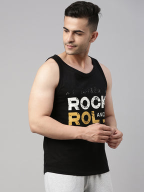 Rock & Roll Sleeveless T Shirt Vest Bushirt   