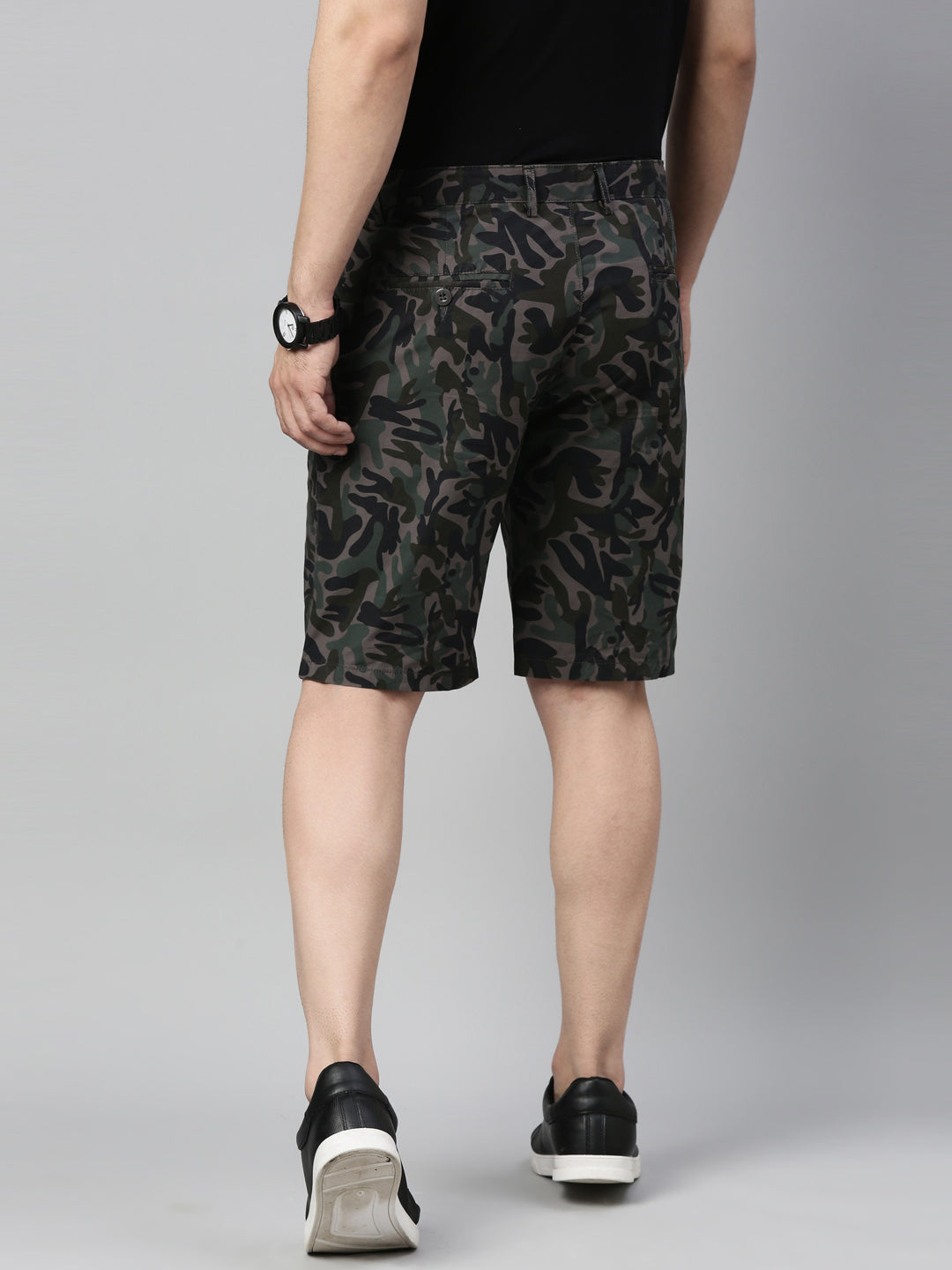 Pebble Grey Camouflage Shorts Men's Shorts Bushirt   