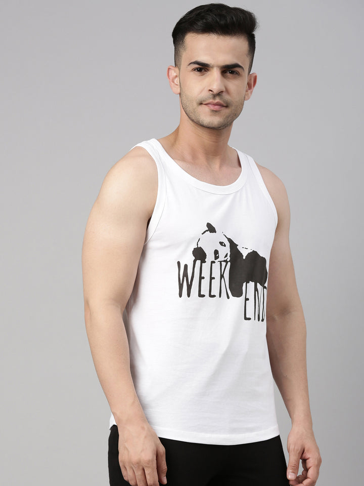 Weekend Sleeveless T Shirt Vest Bushirt   