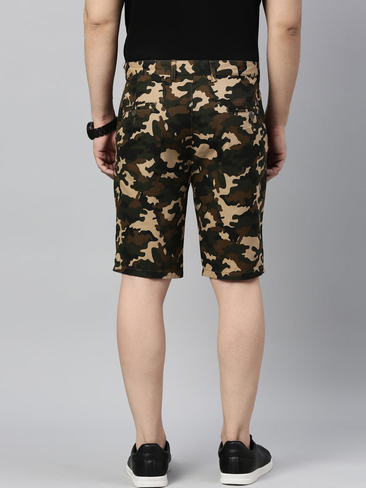 Beige Camouflage Shorts Men's Shorts Bushirt   