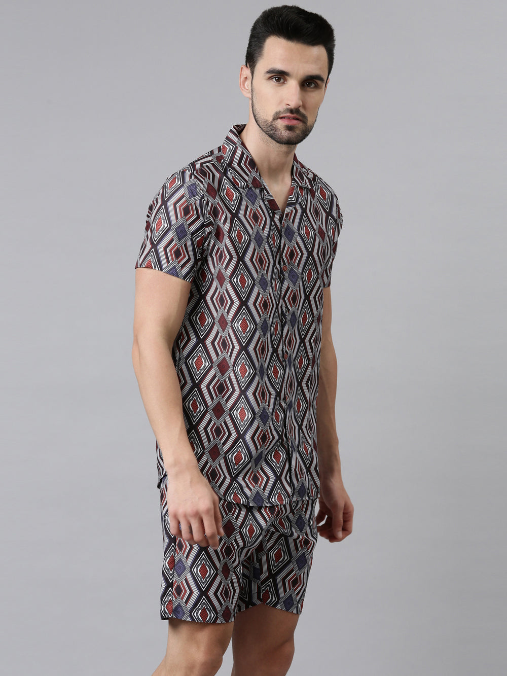 Black Printed Co-Ords Co-Ords Bushirt   