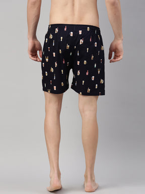 Cocktail Navy Blue Boxers Boxers Bushirt   