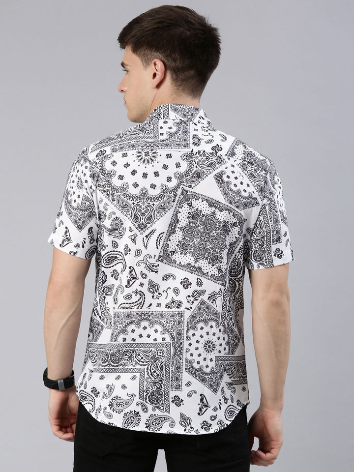 Ornamental Arcade White Shirt Printed Shirt Bushirt   