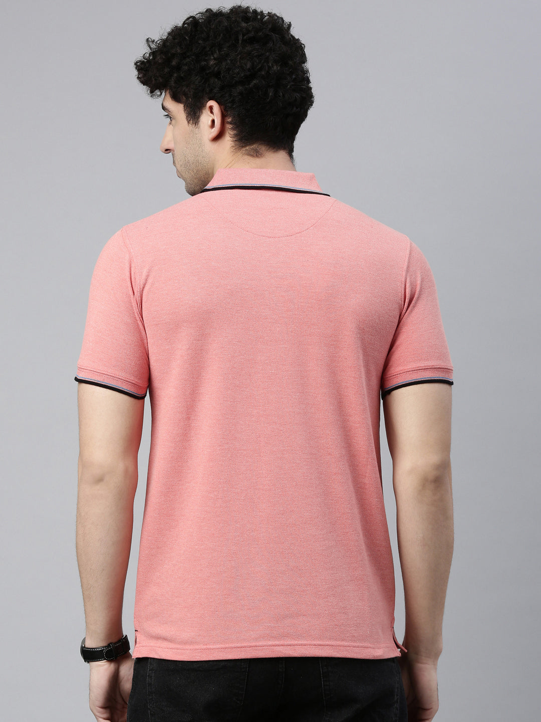 Carrot Mélange Tipped Polo T-Shirt Polo Tees Bushirt   