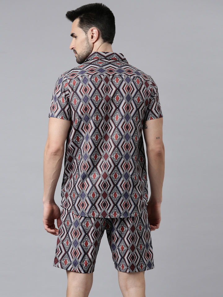 Black Printed Co-Ords Co-Ords Bushirt   