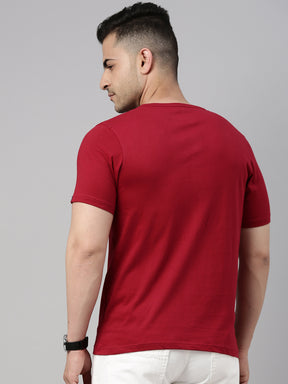 Maroon Half Sleeves Henley T Shirt Henley T Shirt Bushirt   