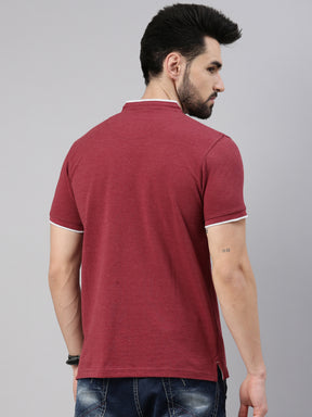 Cranberry Chinese Collar Polo T-Shirt Polo Tees Bushirt   