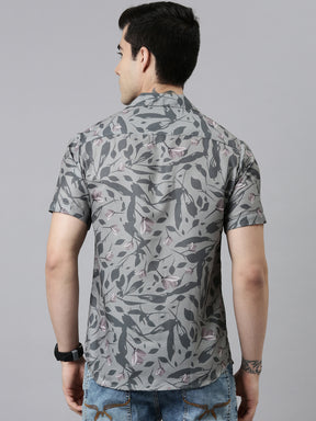 Spring Leaf Shirt Printed Shirt Bushirt   