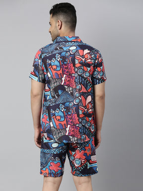 Tribal Trail Navy Co-Ords Co-Ords Bushirt   