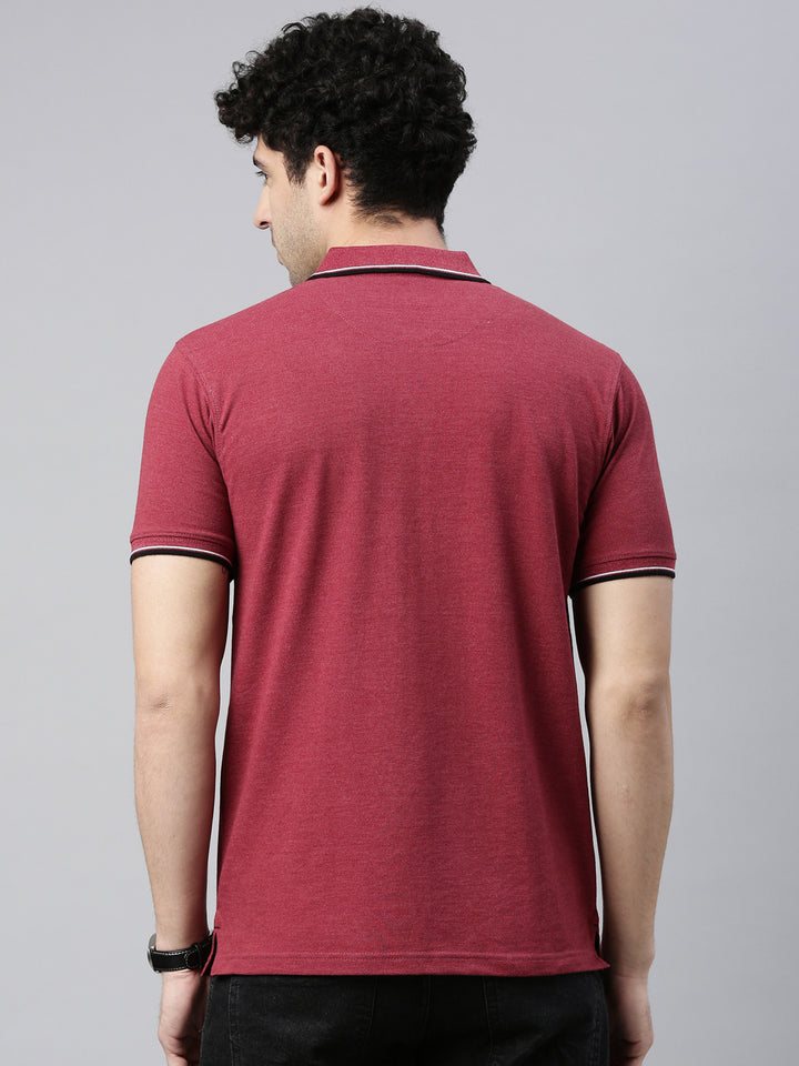 Cranberry Tipped Polo T-Shirt Polo Tees Bushirt   