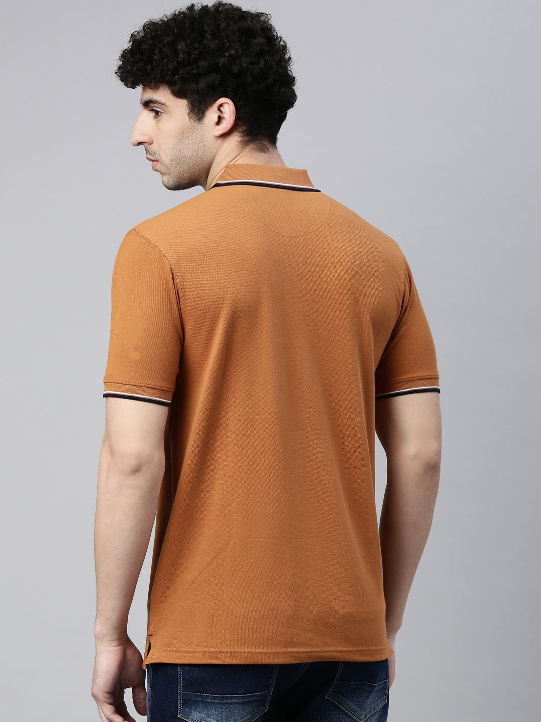 Caramel Tipped Polo T-Shirt Polo Tees Bushirt   