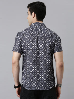 Tribe Grey Shirt Printed Shirt Bushirt   