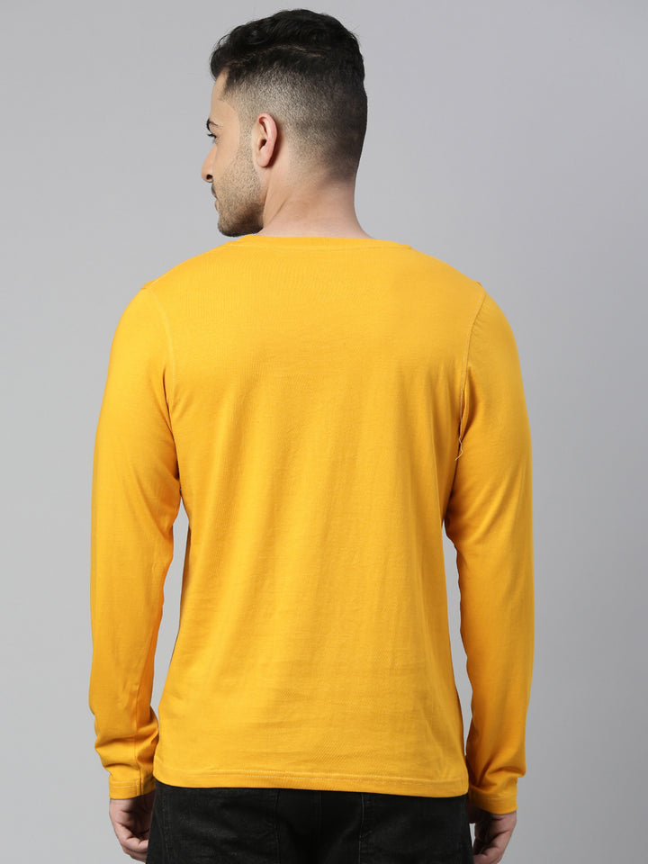 No Day Off Mustard Full Sleeves T Shirt Full Sleeves Bushirt   