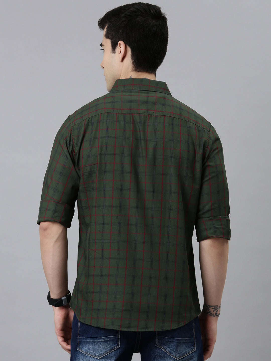 Heritage Green Checks Shirt Checks Shirt Bushirt   
