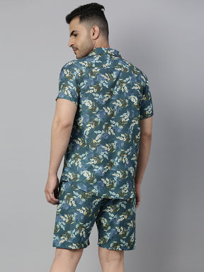 Tropical Blue Co-Ords Co-Ords Bushirt   