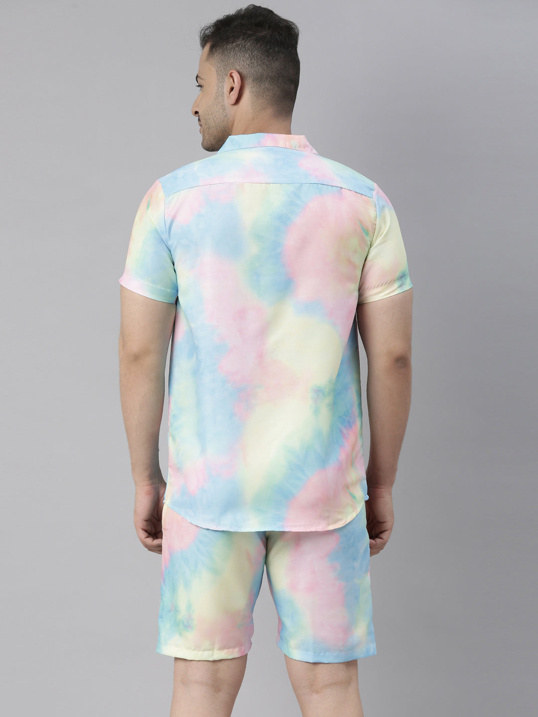 Tie Dye Pink Night Suits Co-Ords Bushirt   