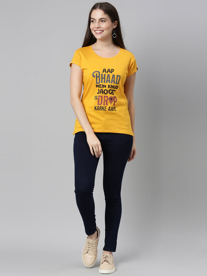 Bhaad Mai T-Shirt Women's Graphic Tees Bushirt   