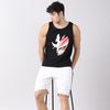 Black Anime Sleeveless T-Shirt Vest Bushirt   
