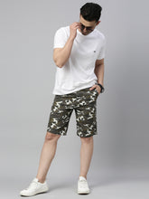 White Camouflage Shorts Men's Shorts Bushirt   