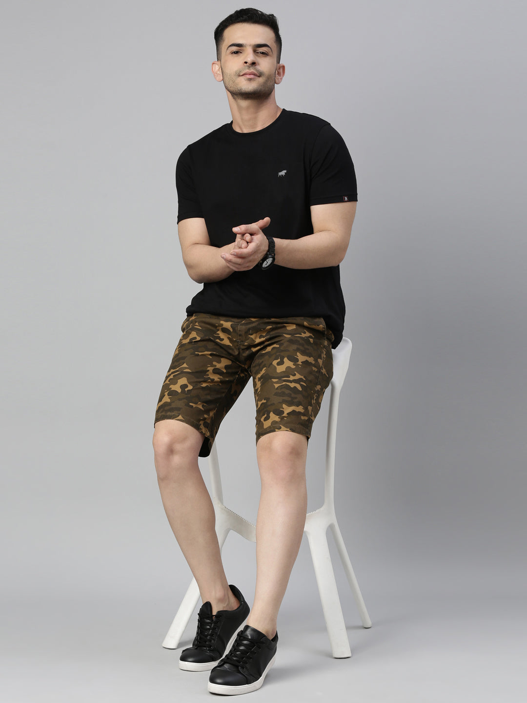 Brown Camouflage Shorts Men's Shorts Bushirt   