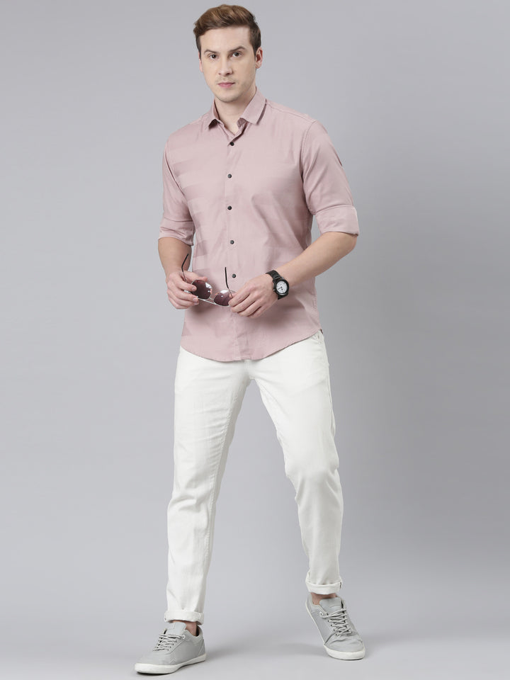 Pink Solid Shirt Solid Shirt Bushirt   