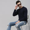 Navy Blue Solid Full Sleeves T-Shirt Full Sleeves Bushirt   