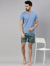 Tropical Leaf Blue Boxers Boxers Bushirt   