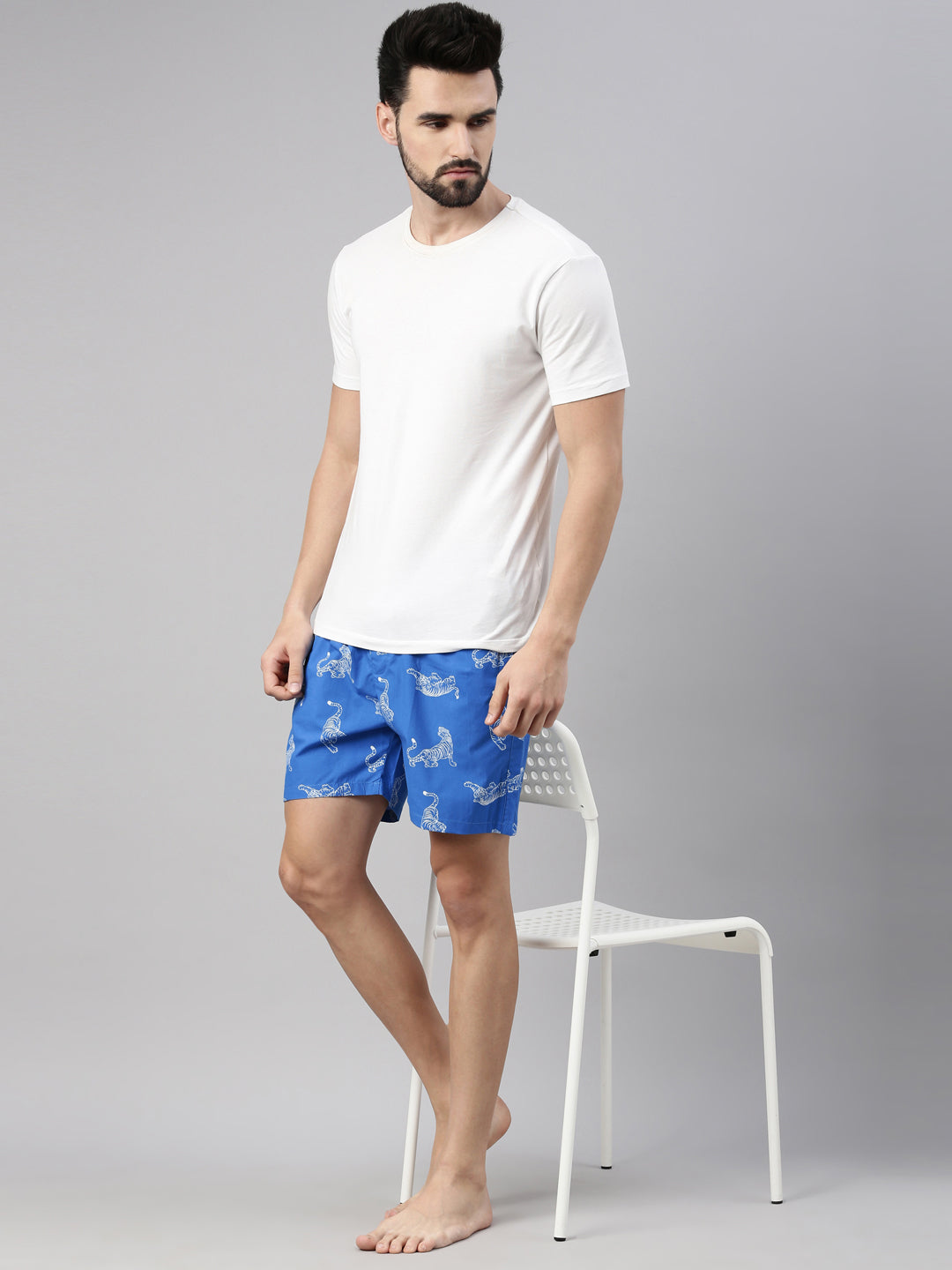 Tiger Royal Blue Boxers Boxers Bushirt   