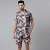 Slate Blue Printed Co-Ords Regular Size Co-Ords Bushirt   