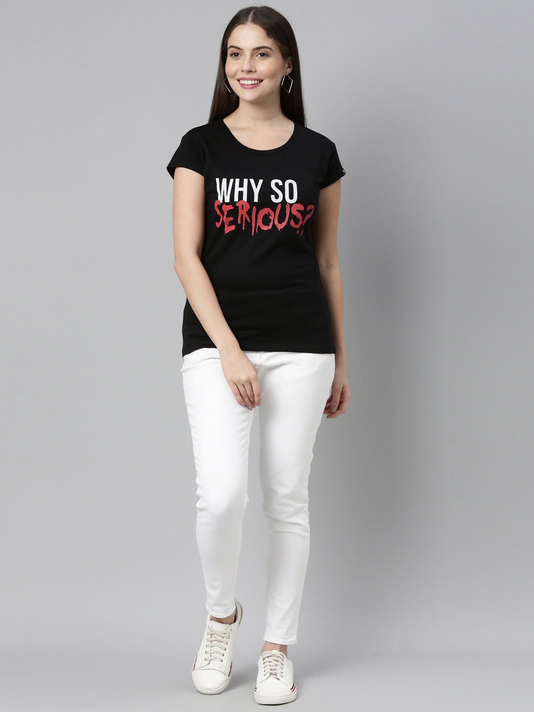 Why So Serious T-Shirt Women's Graphic Tees Bushirt   