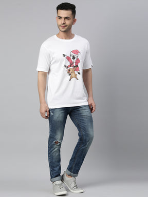 Rocking Santa T-Shirt Graphic T-Shirts Bushirt   