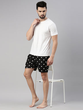 Polka Dots Black Boxers Boxers Bushirt   