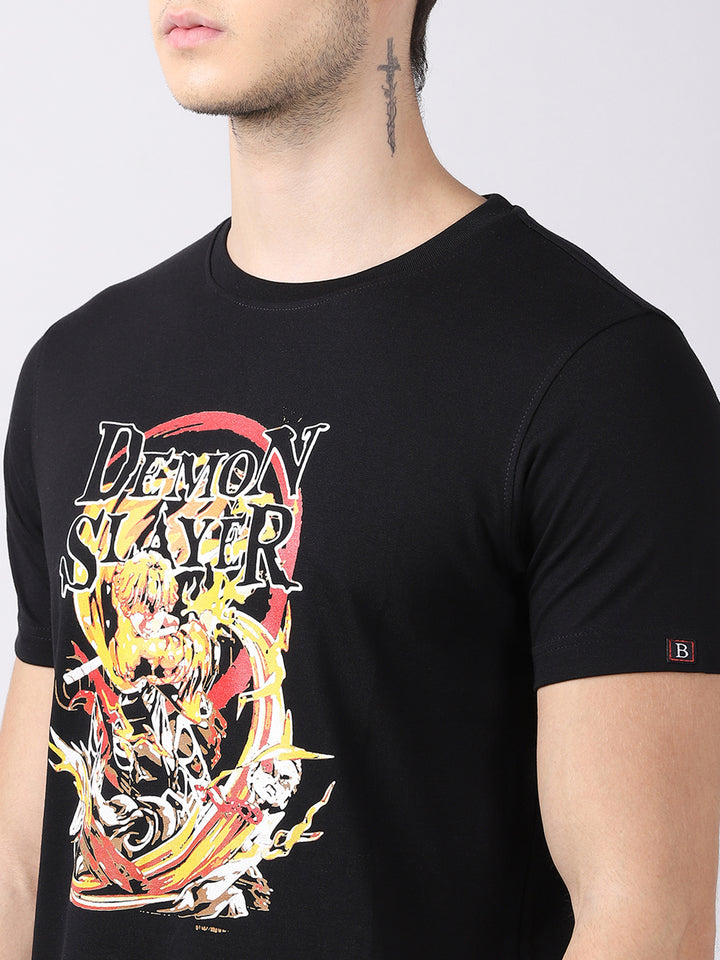Demon Slayer Zenitsu Agatsuma Anime T-Shirt Graphic T-Shirts Bushirt   