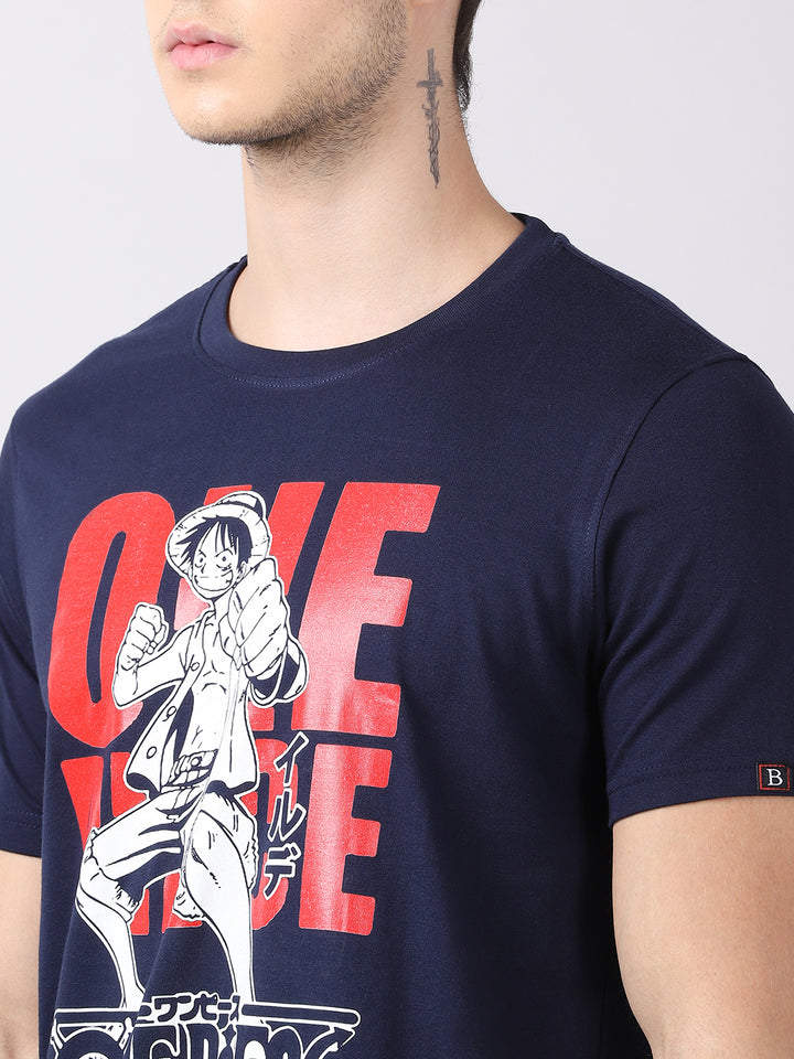One Piece Straw Hat design Anime T-Shirt Graphic T-Shirts Bushirt   