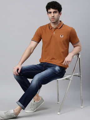 Caramel Tipped Polo T-Shirt Polo Tees Bushirt   