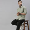 Pickle Green Solid Casual Shirt Solid Shirt Bushirt   
