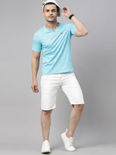 Cadded Blue Half Sleeves Henley T Shirt Henley T Shirt Bushirt   