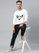 Angry Panda White Full Sleeves T Shirt  Bushirt   