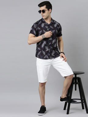 Leaf Print Shirt Printed Shirt Bushirt   