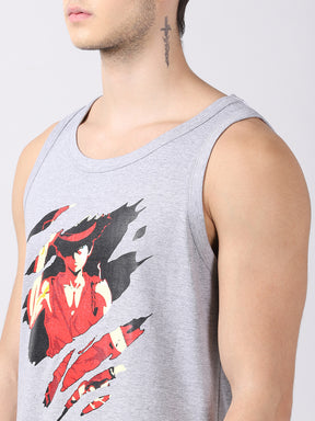 One Piece Luffy Angry Anime Sleeveless T-Shirt Vest Bushirt   