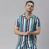 Spruce Black Stripe Night Suits Regular Size Co-Ords Bushirt   