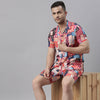 Tribal Blue Night Suits Regular Size Co-Ords Bushirt   