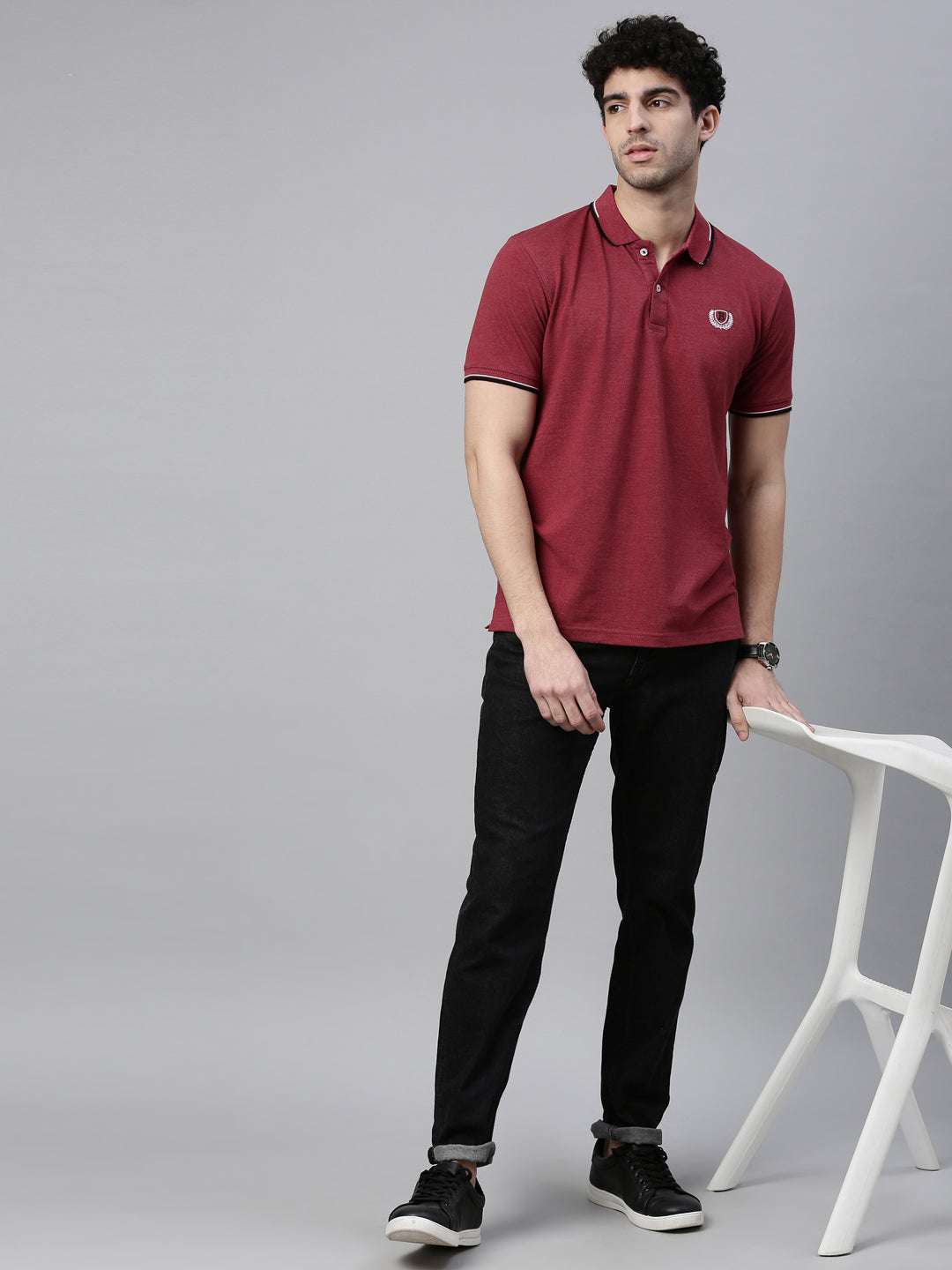 Cranberry Tipped Polo T-Shirt Polo Tees Bushirt   