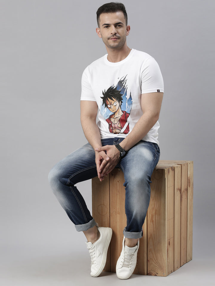 D Luffy - One Piece Anime T-Shirt Graphic T-Shirts Bushirt   