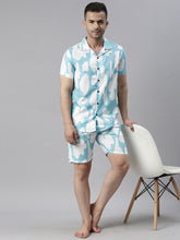 Blue Cloud Night Suits Co-Ords Bushirt   