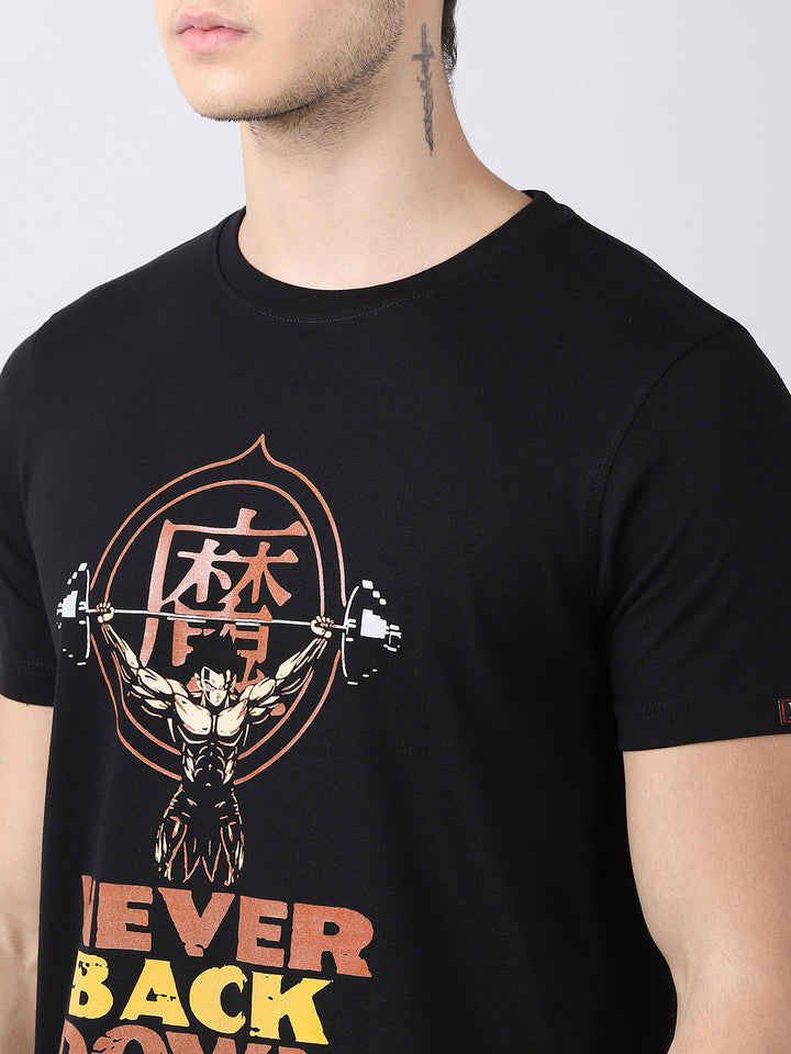 Dragon Ball Z Motiovation Never Give Up Anime T-Shirt Graphic T-Shirts Bushirt   